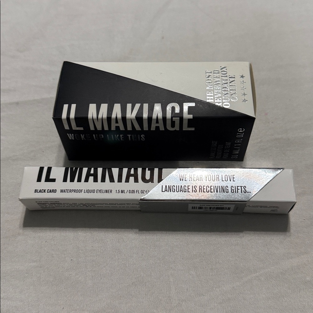 IL MAKIAGE Woke Up Like This # 105 Flawless Base Foundation 1 Oz/30ml & eyeliner